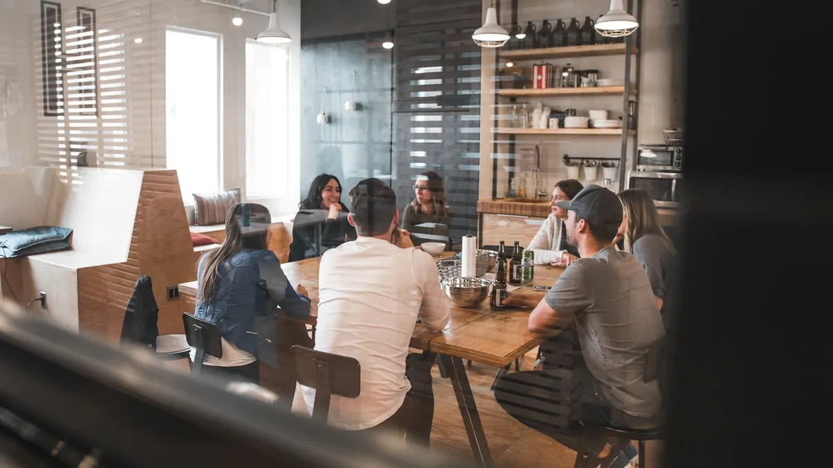 People in a working meeting