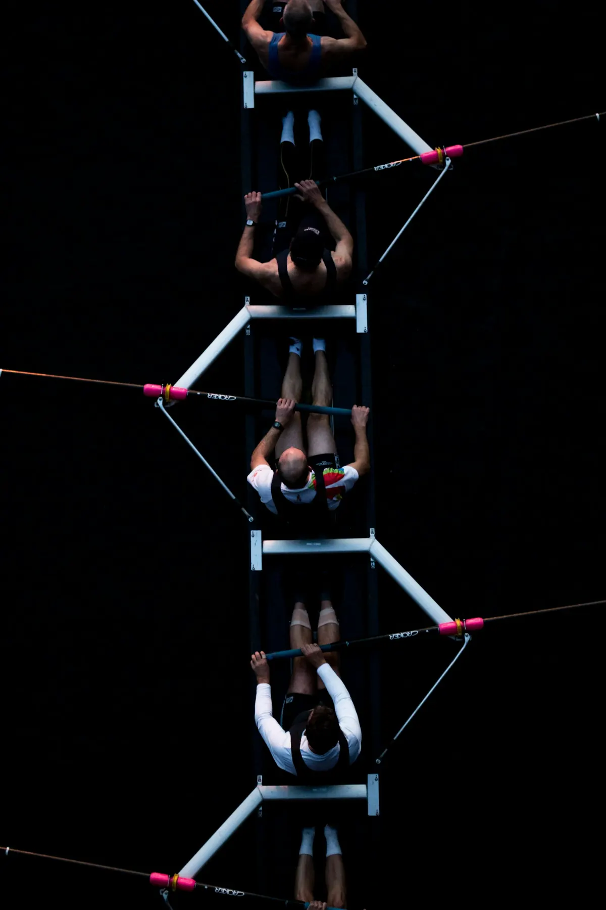 A rowing crew pulling together